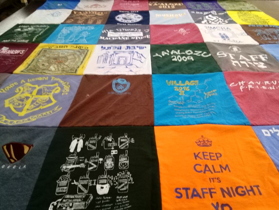 T-shirt quilt with youth programs, camps themes by Joshua from CA