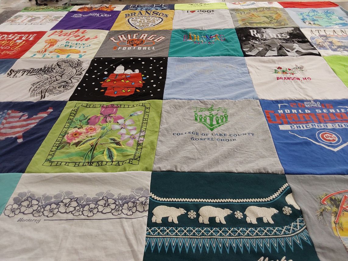 T-shirt quilt featuring chicago cubs by Joan from IL