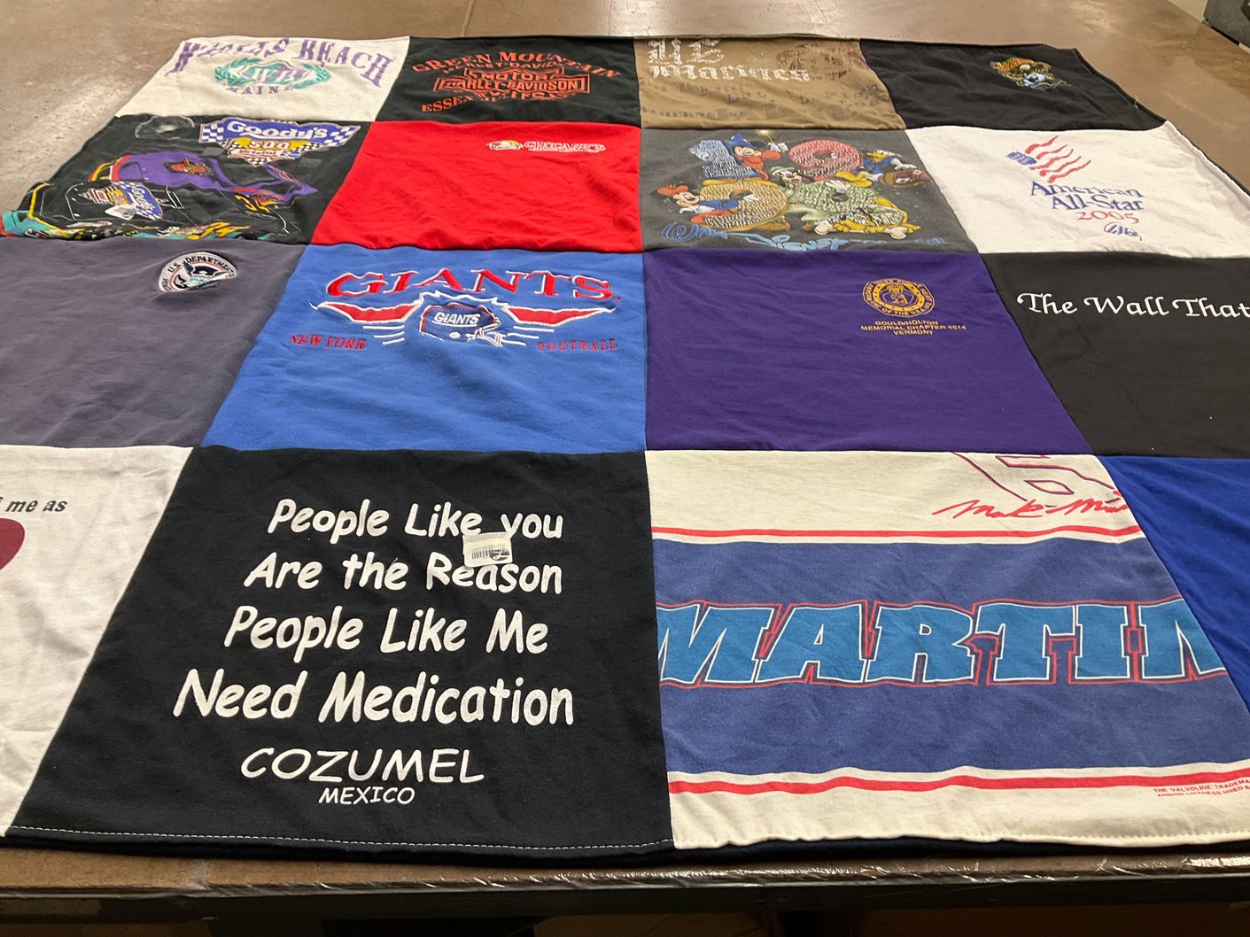 T-shirt quilt featuring new york giants football by Stephanie from VT