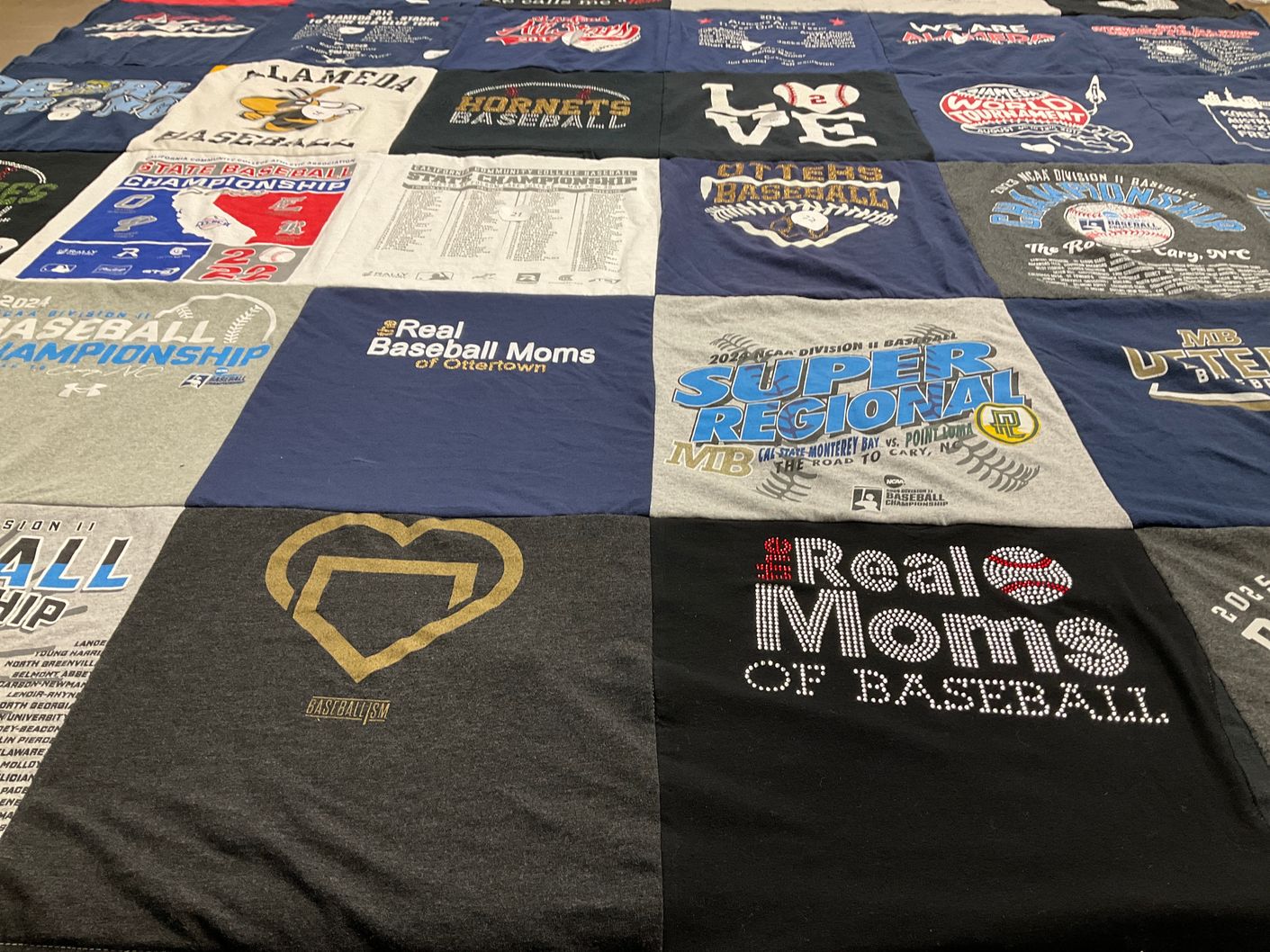 T-shirt quilt featuring hornets baseball by Melinda from CA