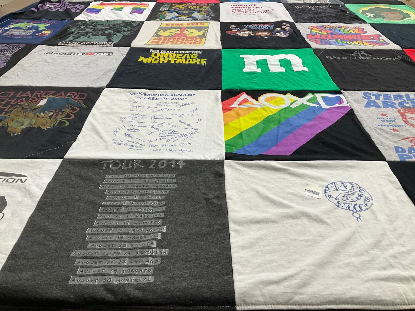 T-shirt quilt from mercerburg academy by Dianna from TX