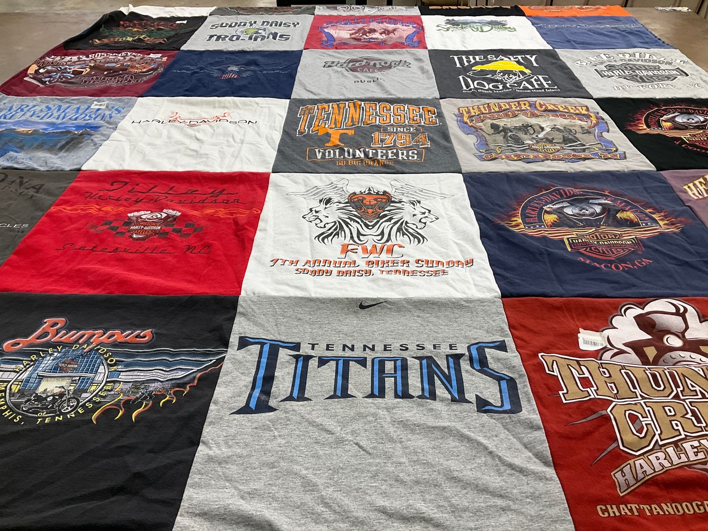 T-shirt quilt featuring tennessee titans by Tara from TN