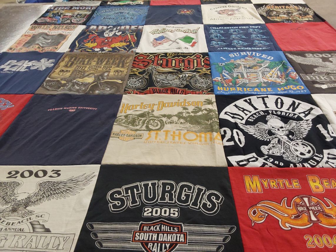 T-shirt quilt from valley forge military college by Lianne from SC