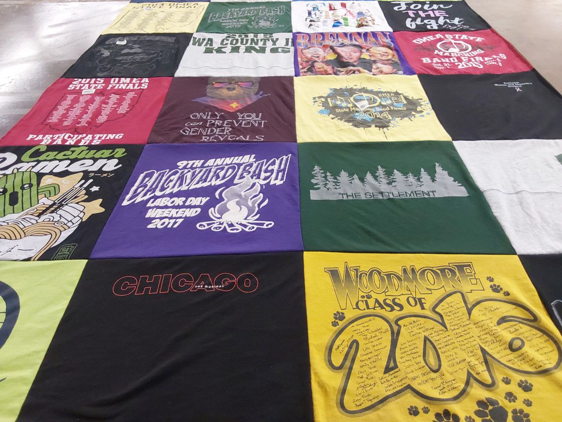 T-shirt quilt from woodmore high school by Kevin from IN