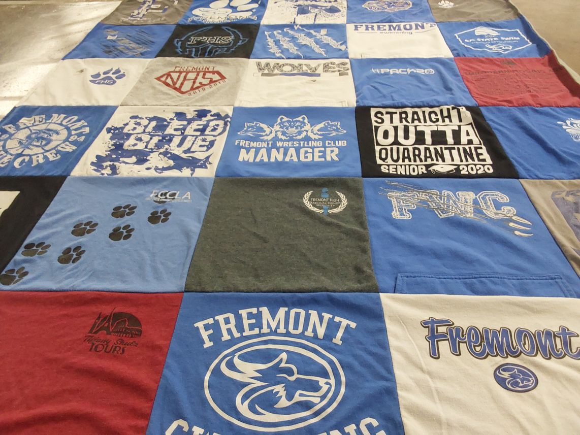 T-shirt quilt featuring fremont wrestling team by Aanika from UT