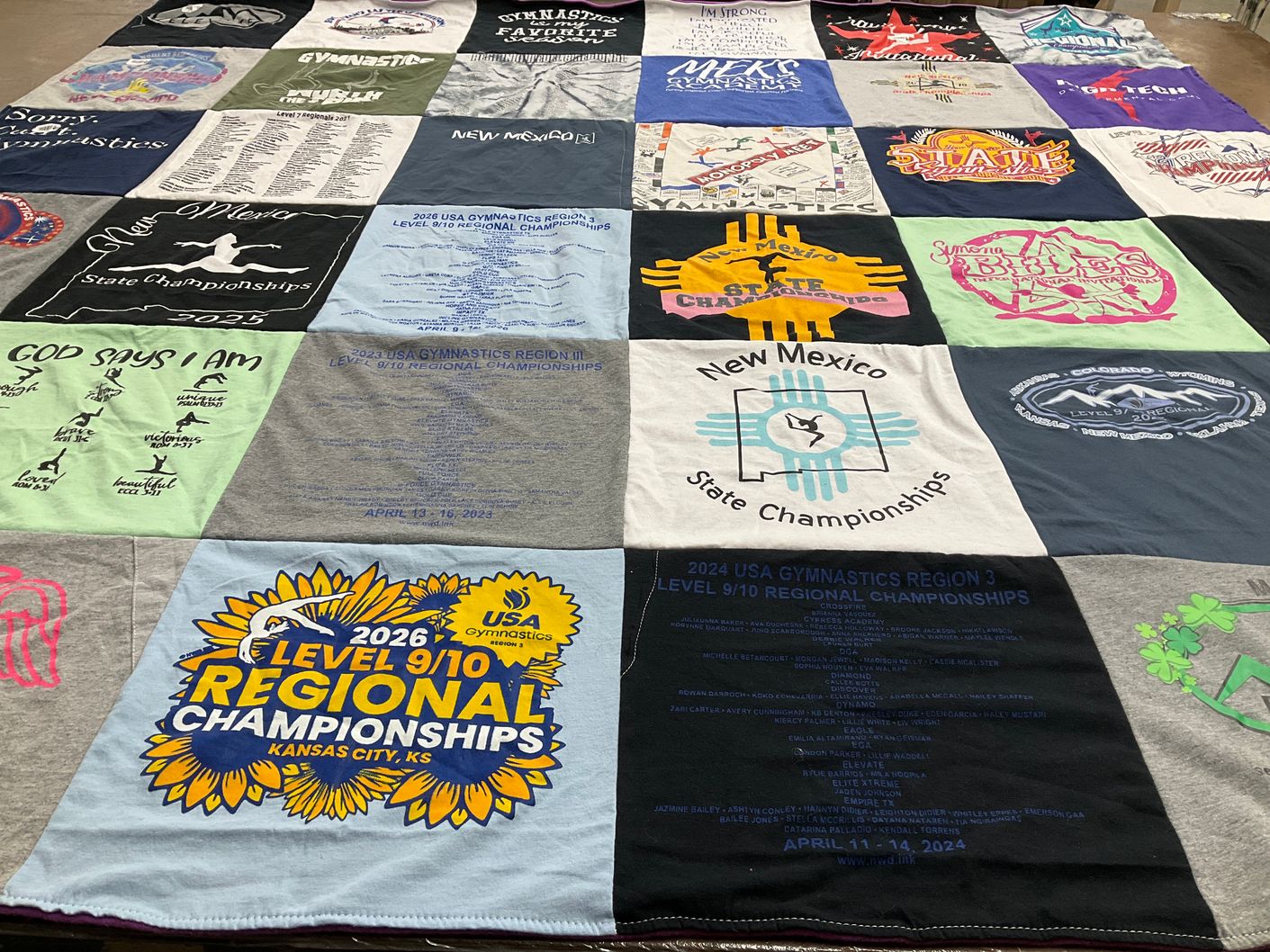 T-shirt quilt from new mexico state university by Nichole from NM