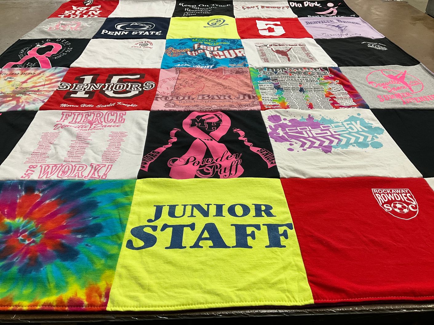 T-shirt quilt featuring rockaway rowdies soccer club by Lynnett from NJ
