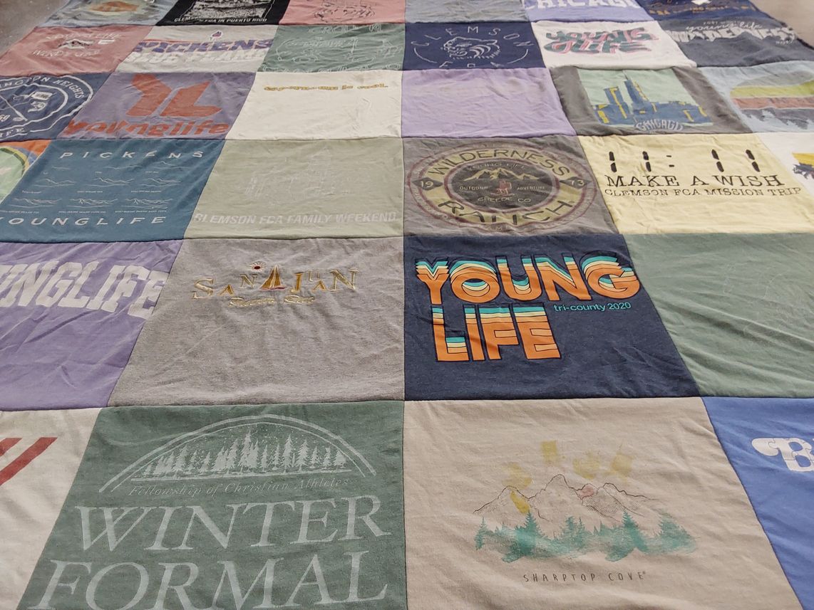 T-shirt quilt from clemson university by Tracy from GA
