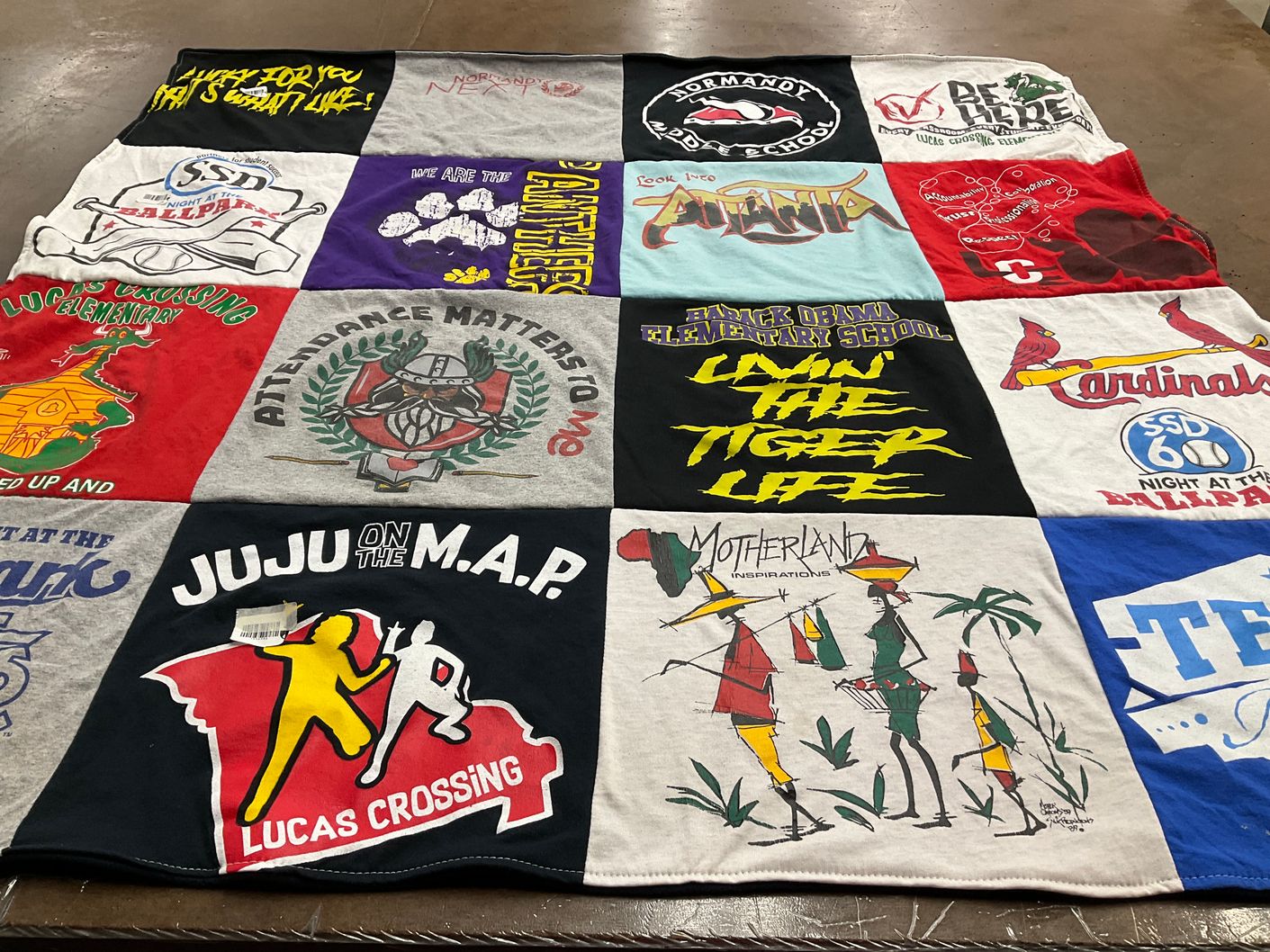 T-shirt quilt featuring cardinals, panthers by Patricia from MO