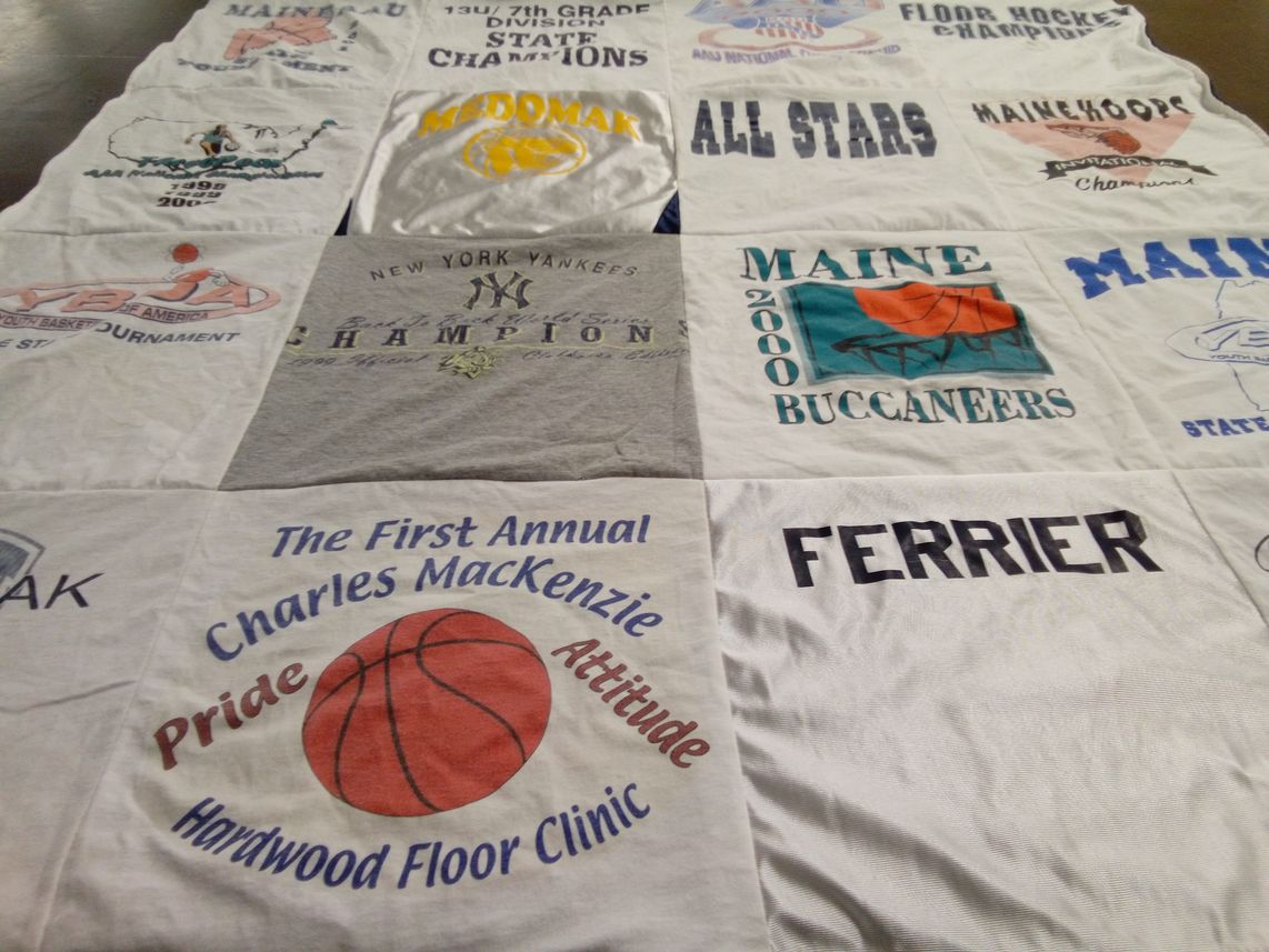 T-shirt quilt featuring buccaneers by Susan from ME
