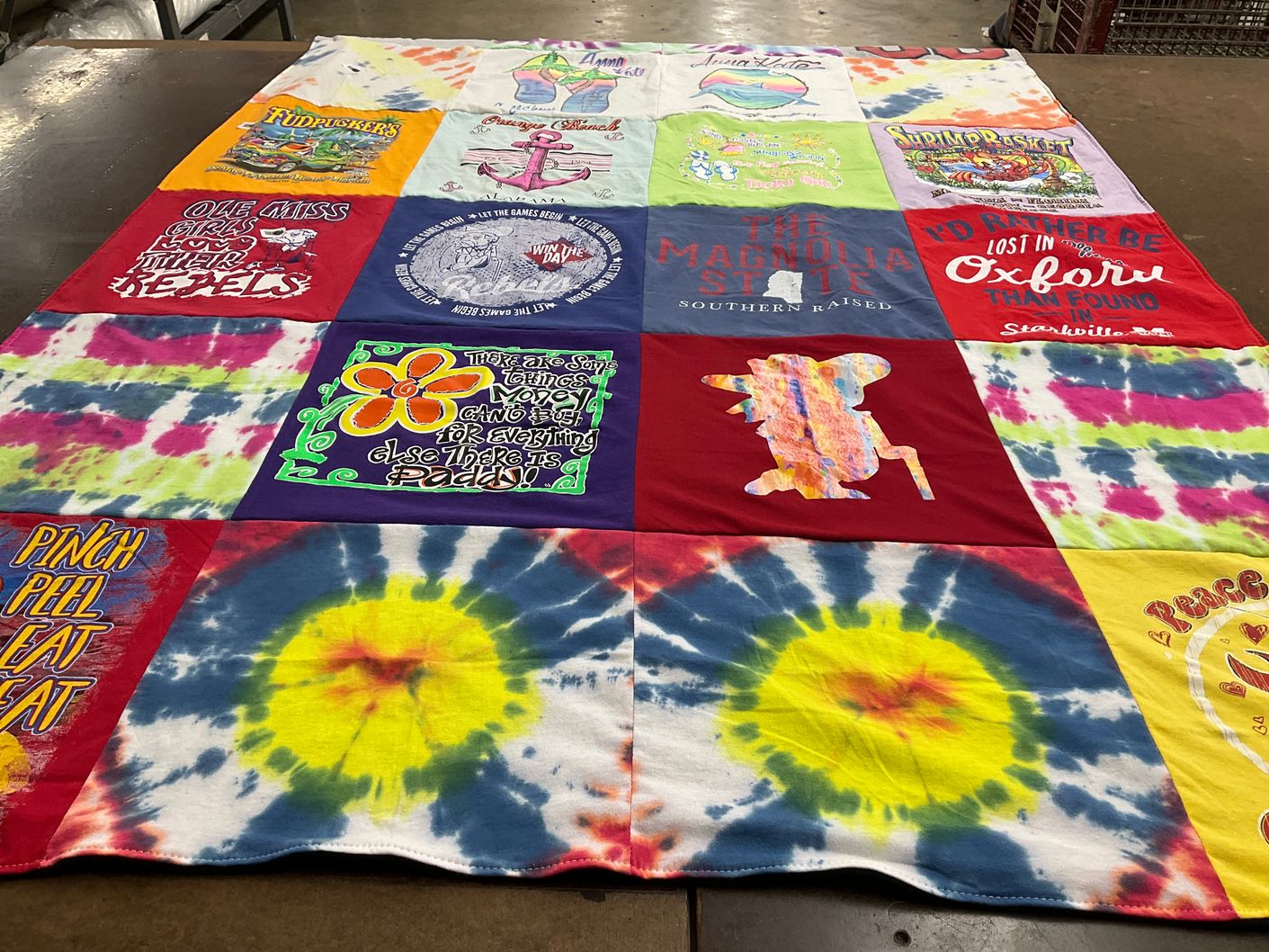 T-shirt quilt from university of mississippi by Lori from MS
