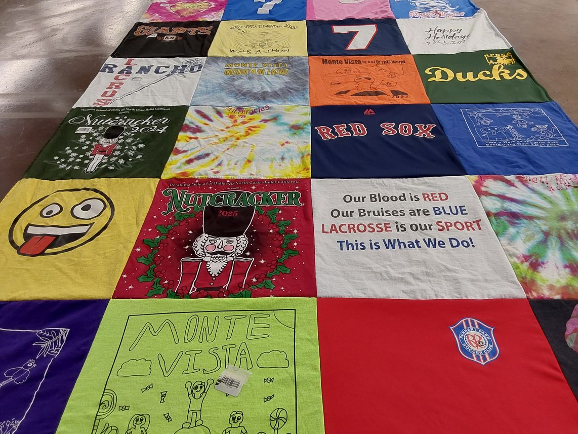 T-shirt quilt from monte vista elementary school by Alexya from CA