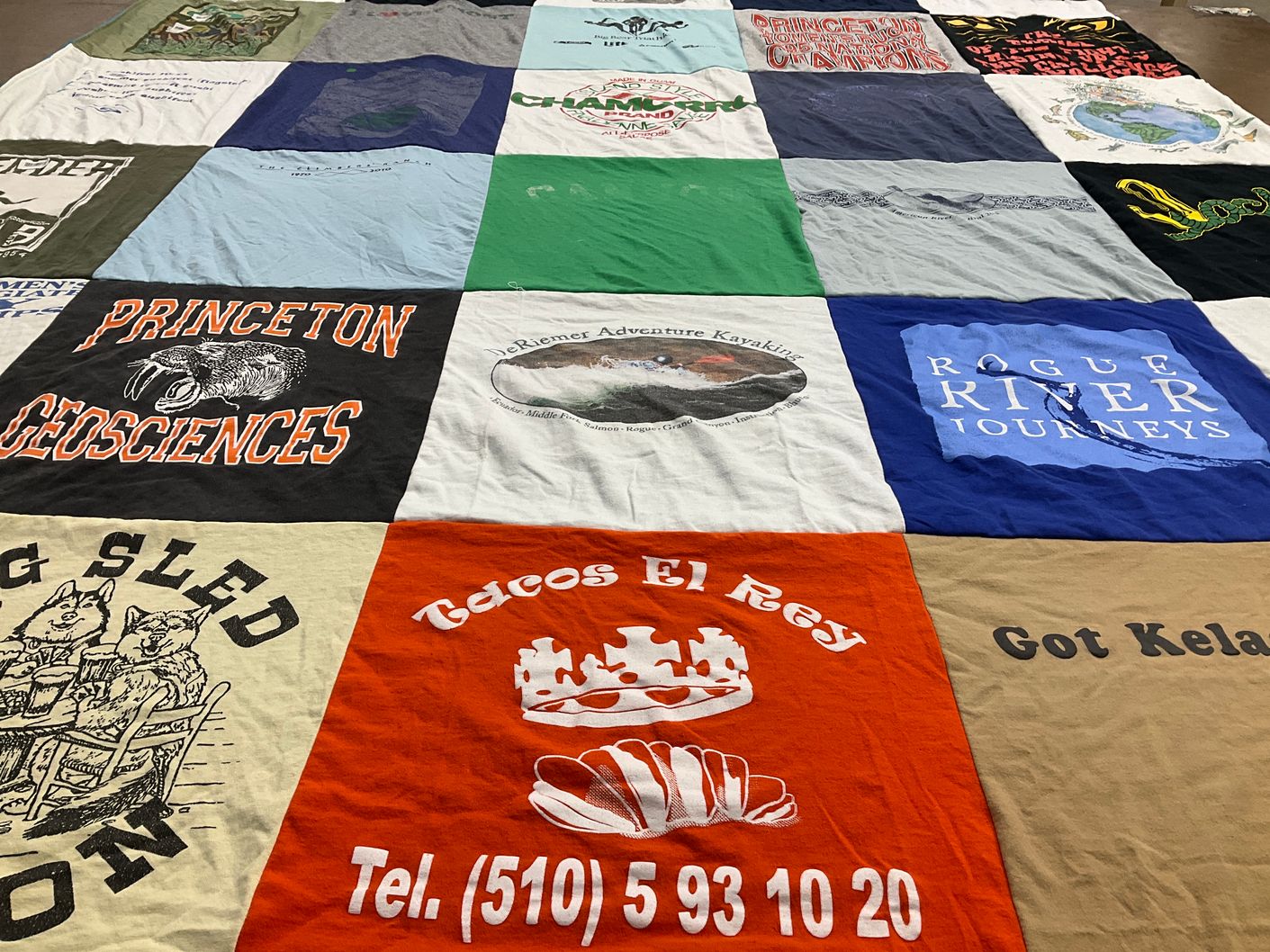 T-shirt quilt from princeton university by Valerie from CA