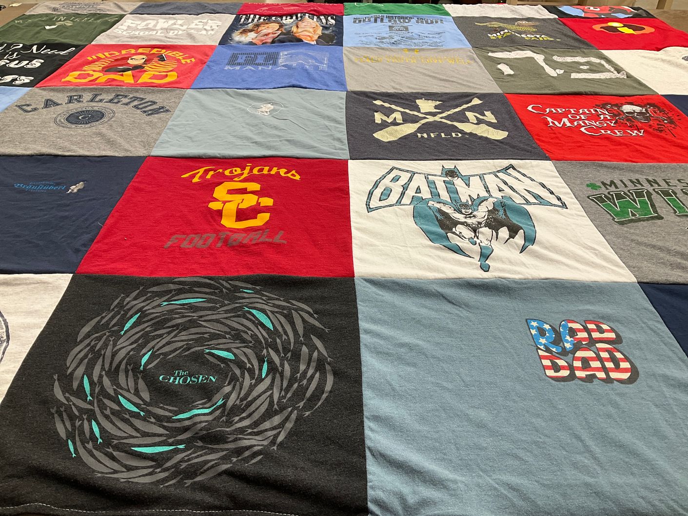 T-shirt quilt featuring university of southern california trojans by Catherine from MN