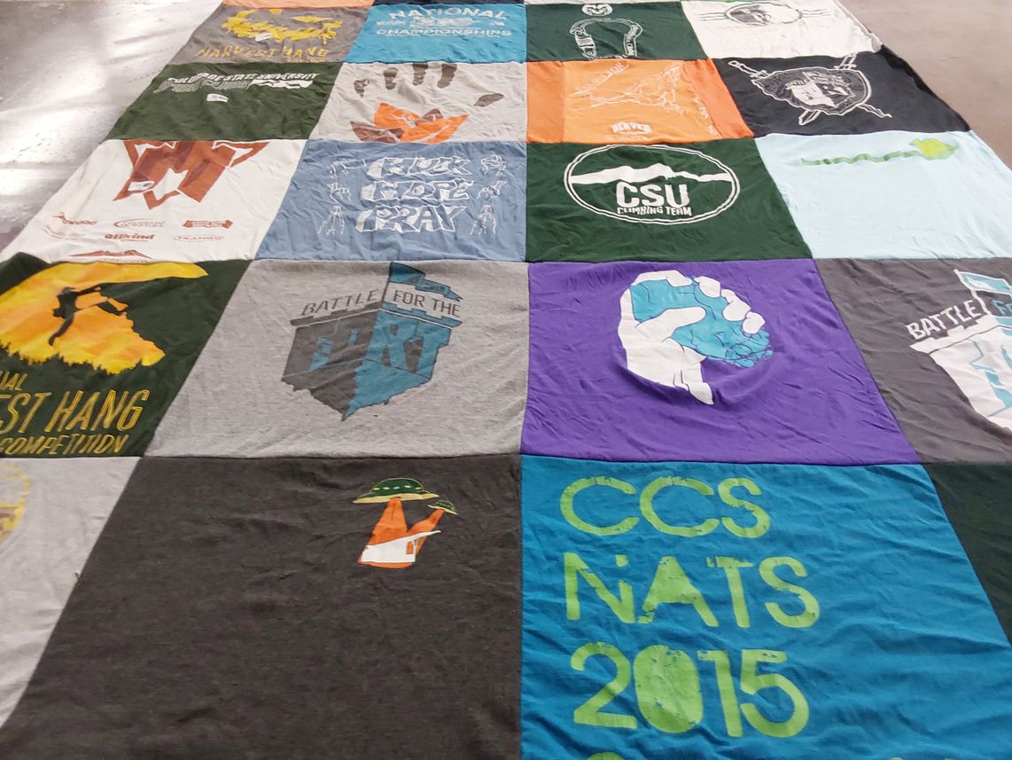 T-shirt quilt from colorado state university by Kaitlyn from CO