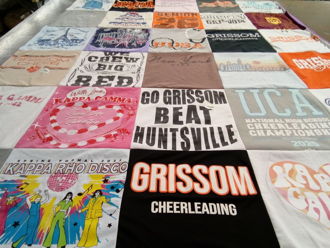 T-shirt quilt from grissom high school by Leah from AL