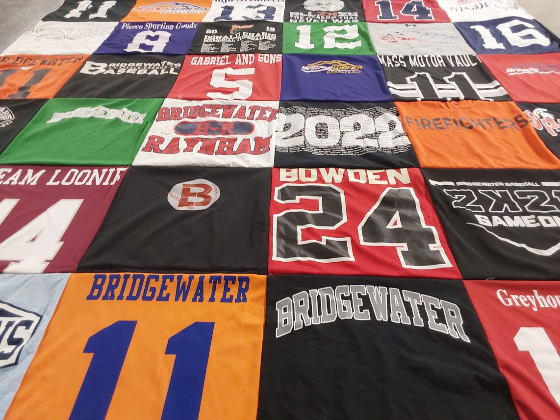 T-shirt quilt from bridgewater, bridgewater university by Amie from MA
