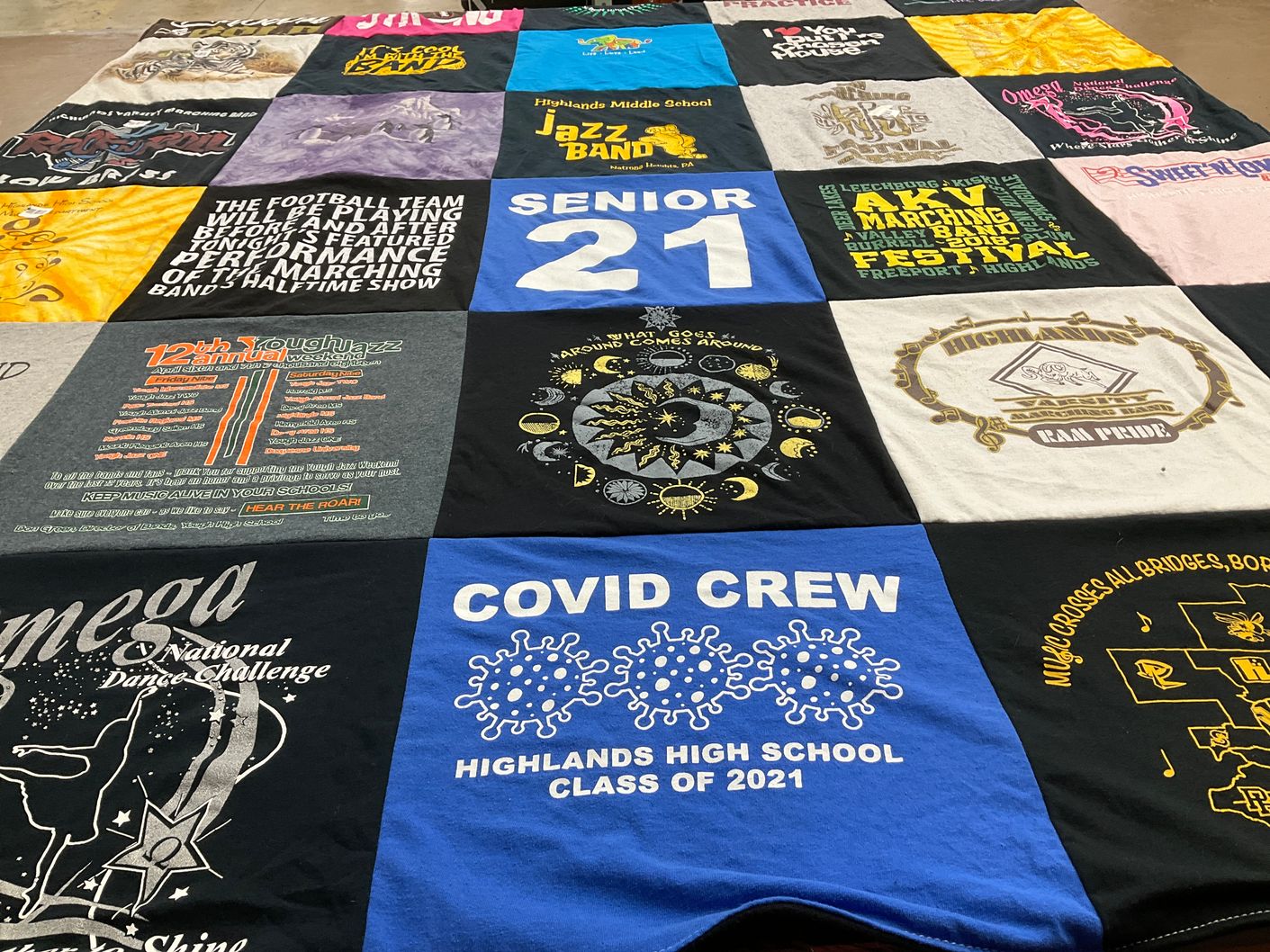 T-shirt quilt from highlands high school by Amanda from PA