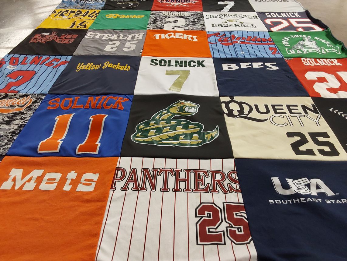 T-shirt quilt from solnick high school by Karen from SC