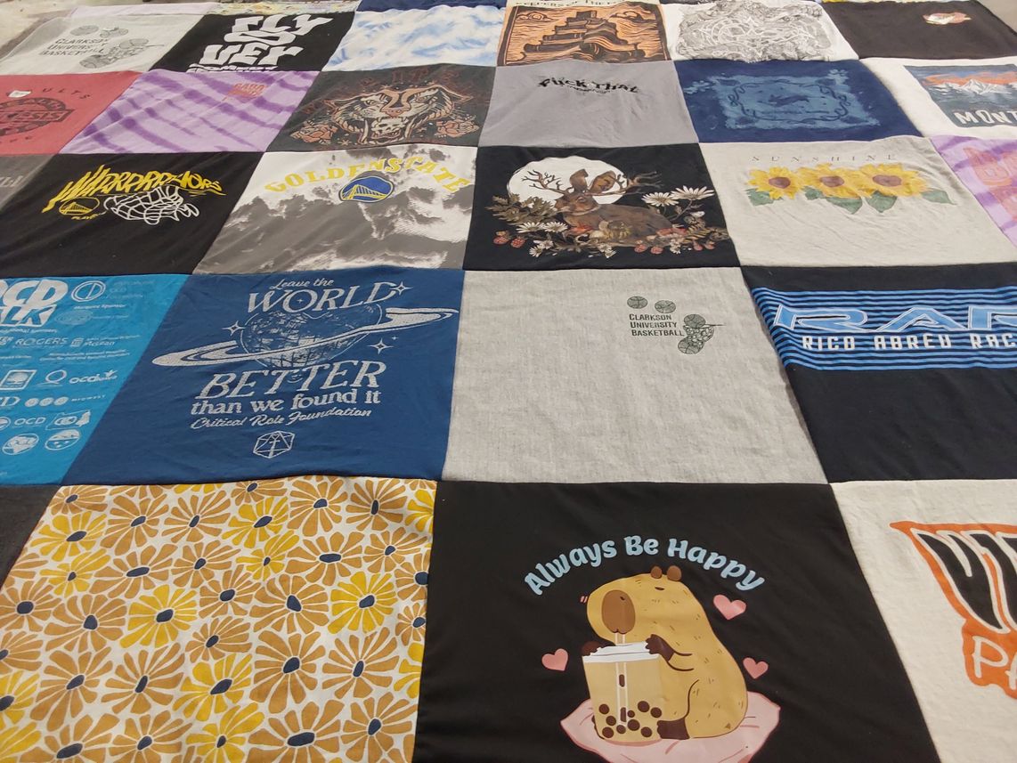 T-shirt quilt featuring clarkson university basketball by Sara from MO