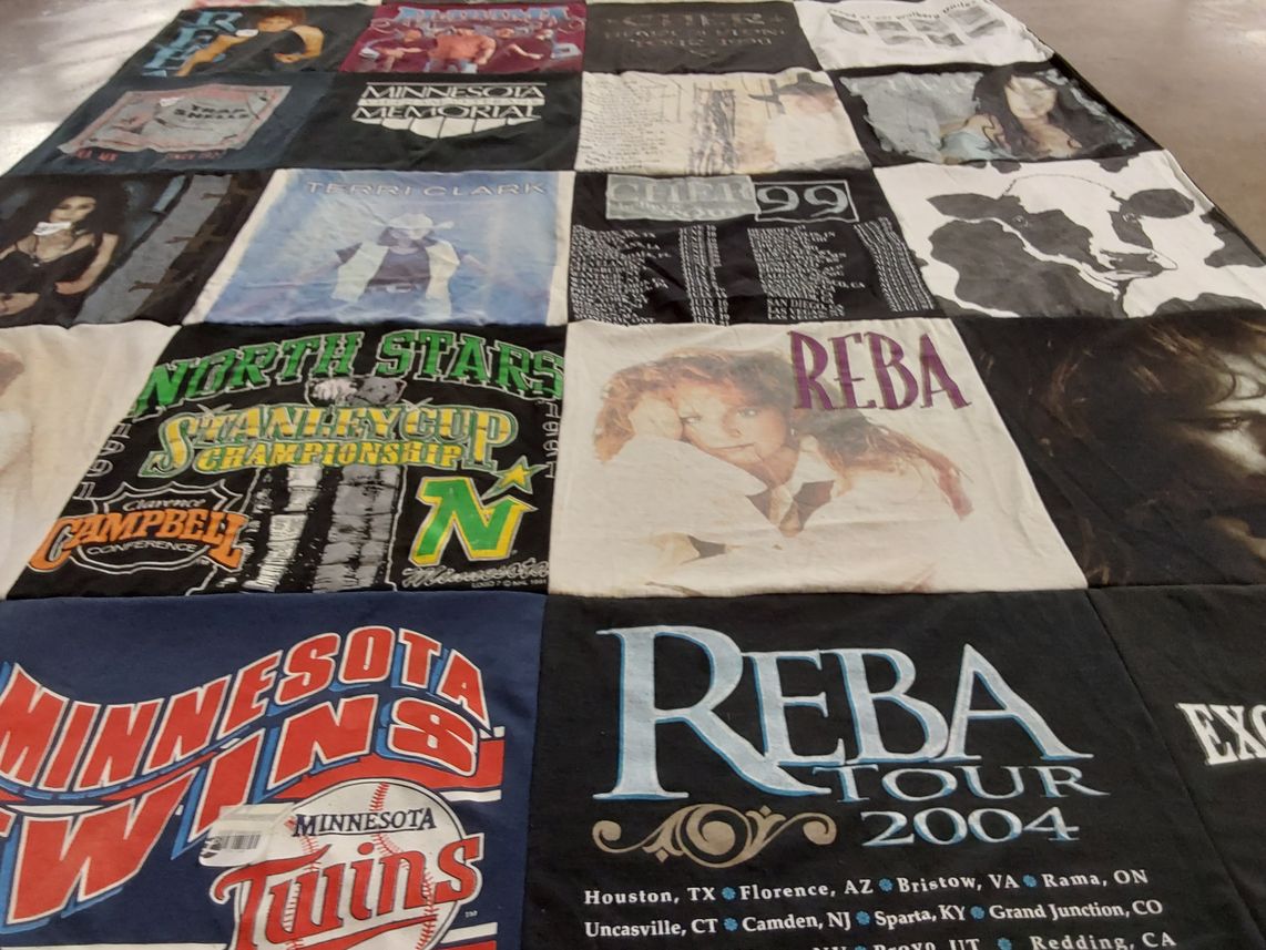 T-shirt quilt featuring minnesota twins by Jessica from MN