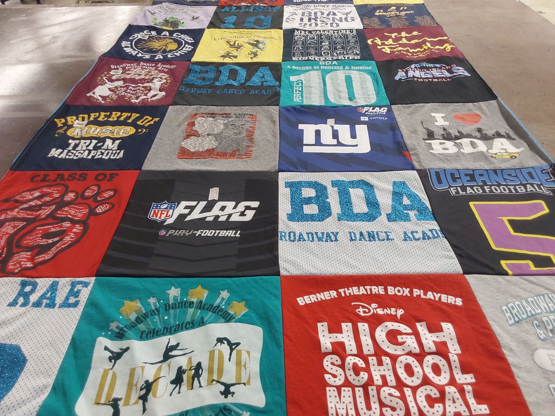T-shirt quilt featuring oceanside flag football by Elizabeth from NY