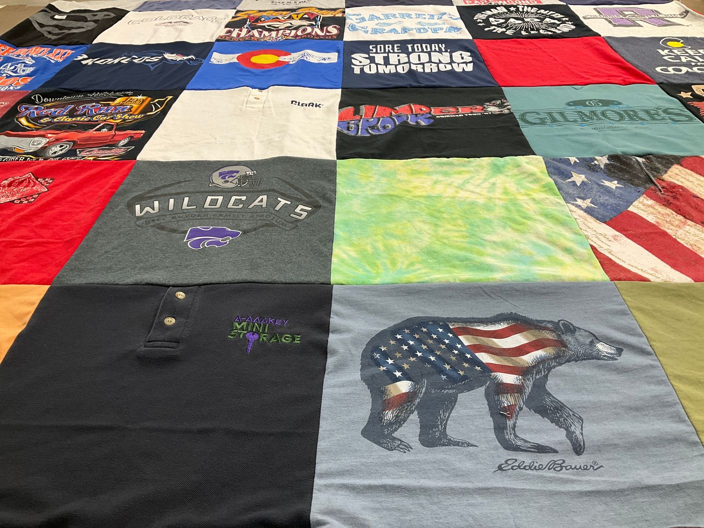 T-shirt quilt featuring kansas state university wildcats by Marcia from TX