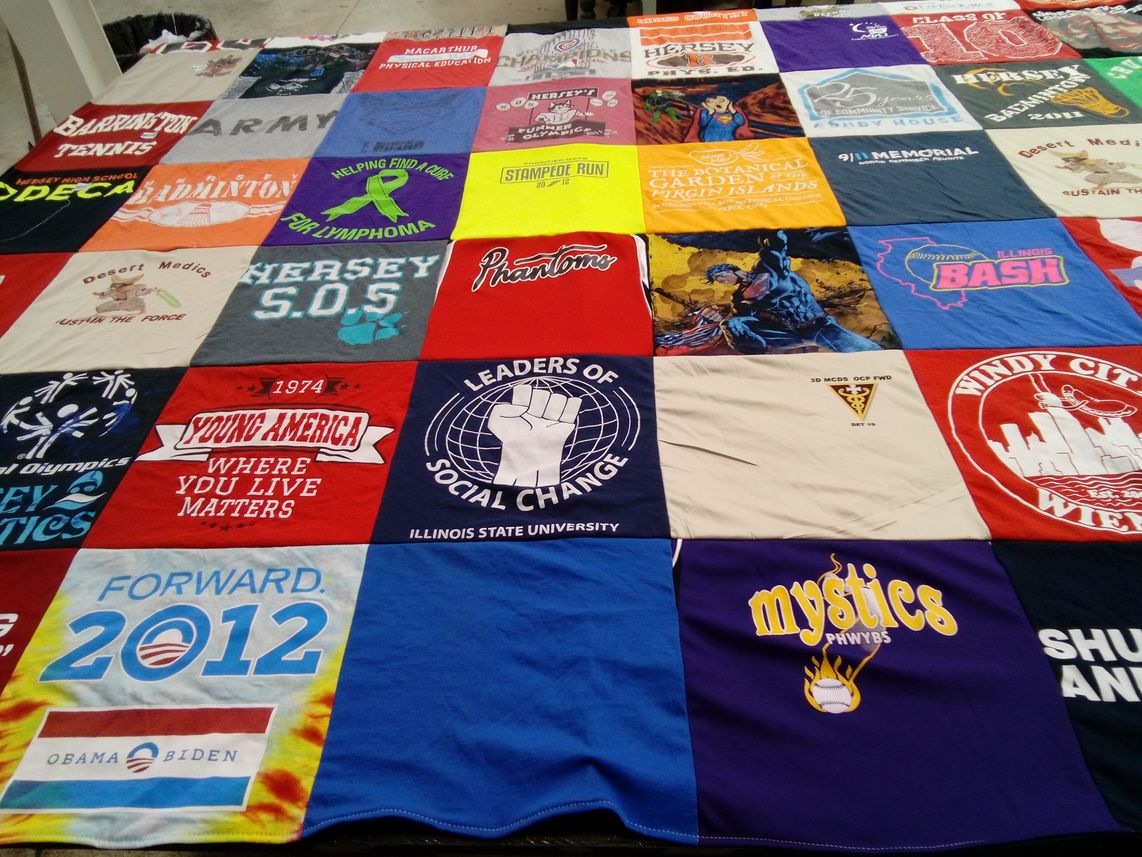 T-shirt quilt featuring mystics by Jillian from IL