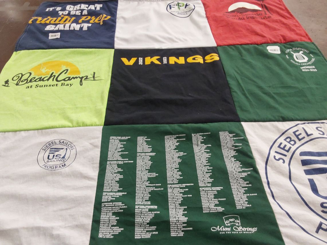 T-shirt quilt featuring vikings by Heidi from FL