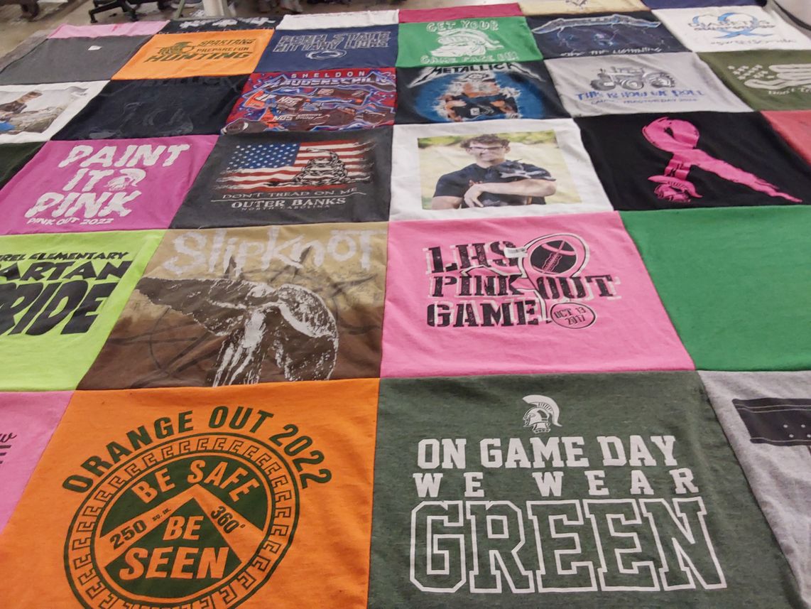 T-shirt quilt featuring spartan football team by Kimberly from PA