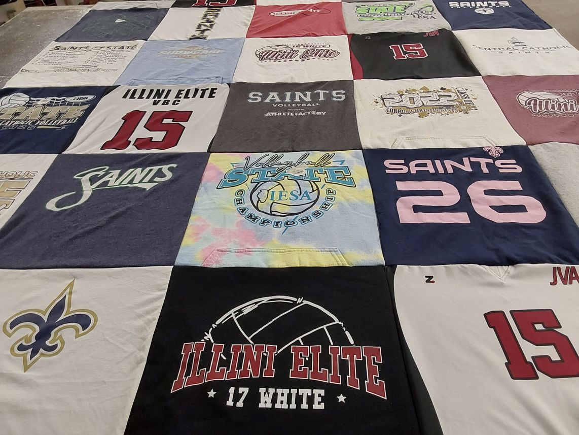 T-shirt quilt from illinois state university by Allison from IL