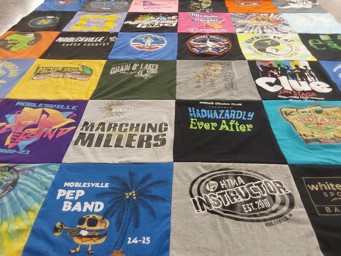 T-shirt quilt featuring marching millers, noblesville band by Shannon from IN