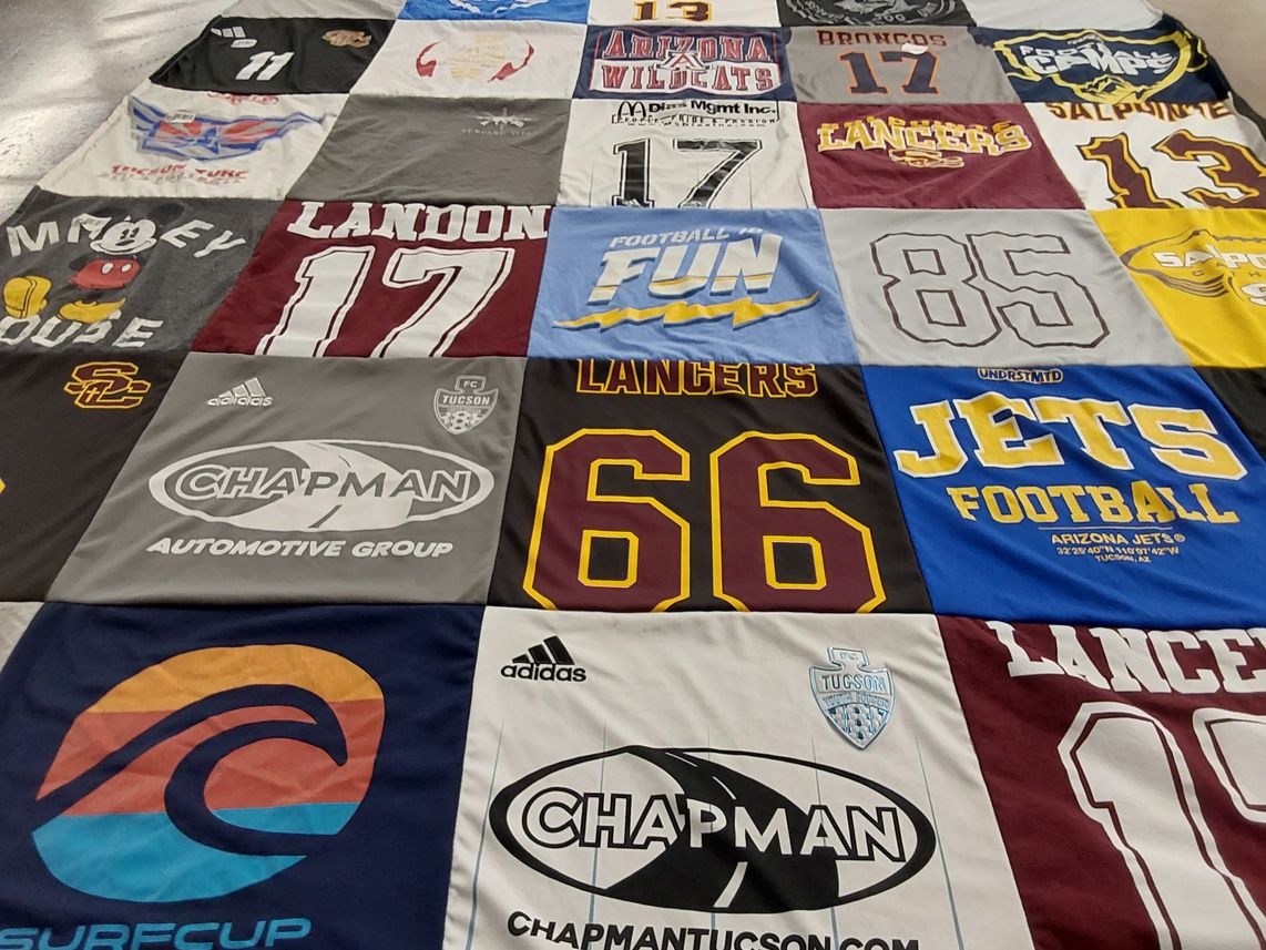T-shirt quilt featuring arizona jets football, salt river lancers by Kristin from AZ