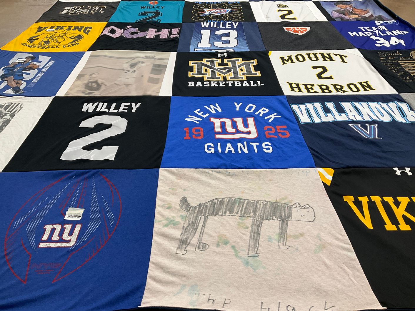 T-shirt quilt featuring new york giants by SARAH from MD