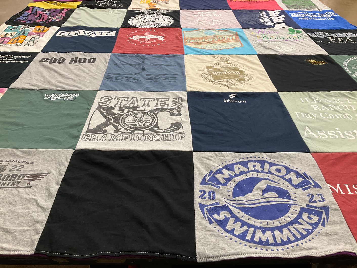 T-shirt quilt from marion university by Lori from KS