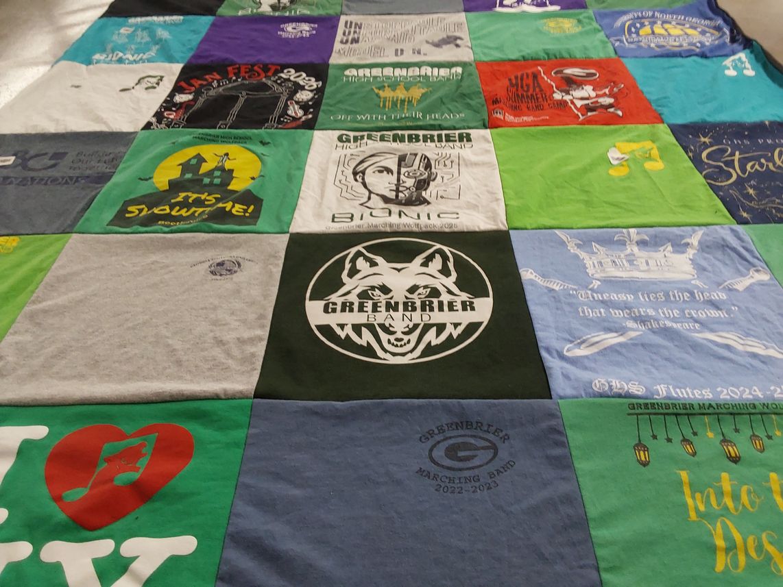 T-shirt quilt from greenbrier high school by Jamie from GA