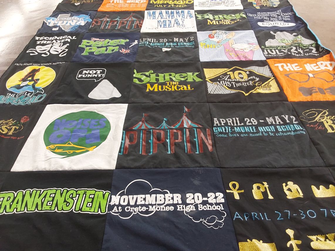 T-shirt quilt from creek monte high school by Gary from FL