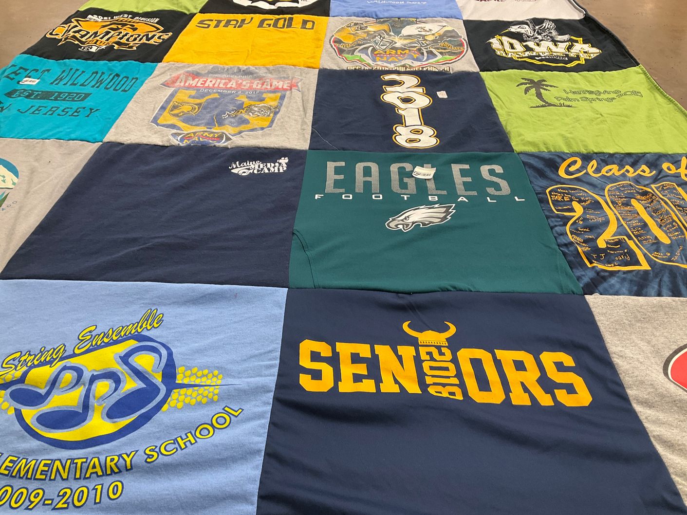 T-shirt quilt featuring eagles football by MICHELLE from PA
