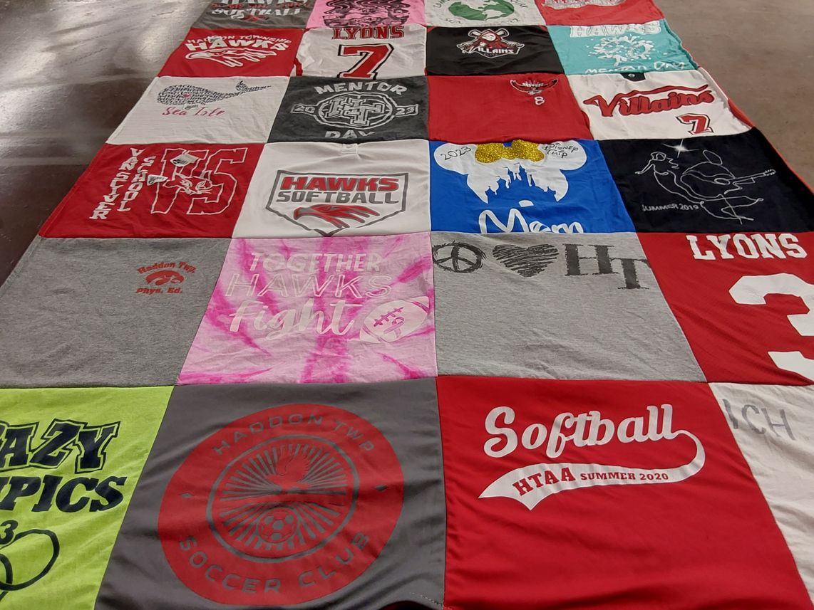 T-shirt quilt from haddon township high school by Julie from NJ
