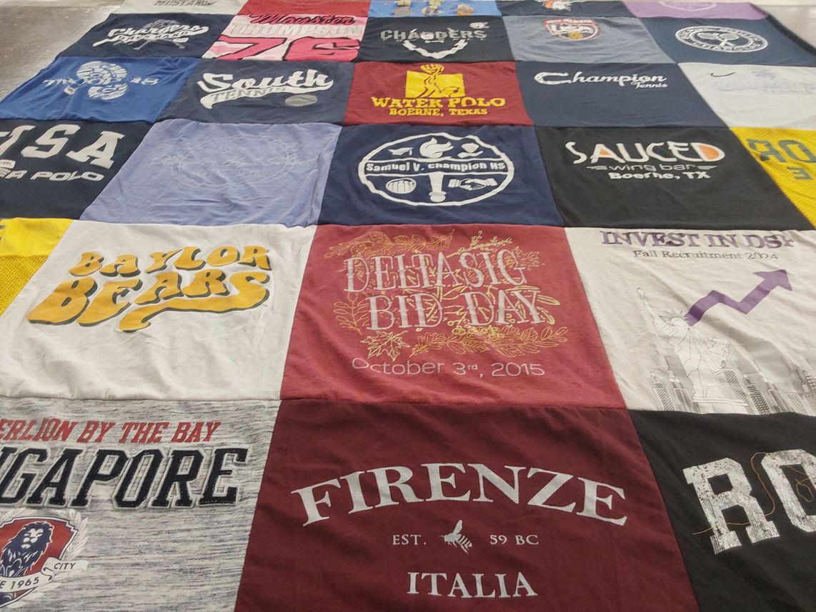 T-shirt quilt featuring baylor bears by Ann from TX