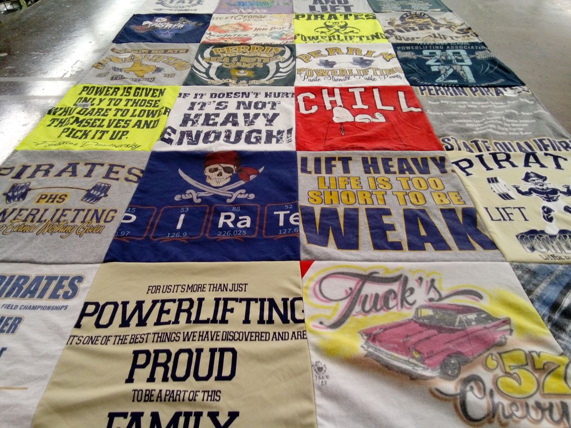 T-shirt quilt featuring perrin pirates by James from TX