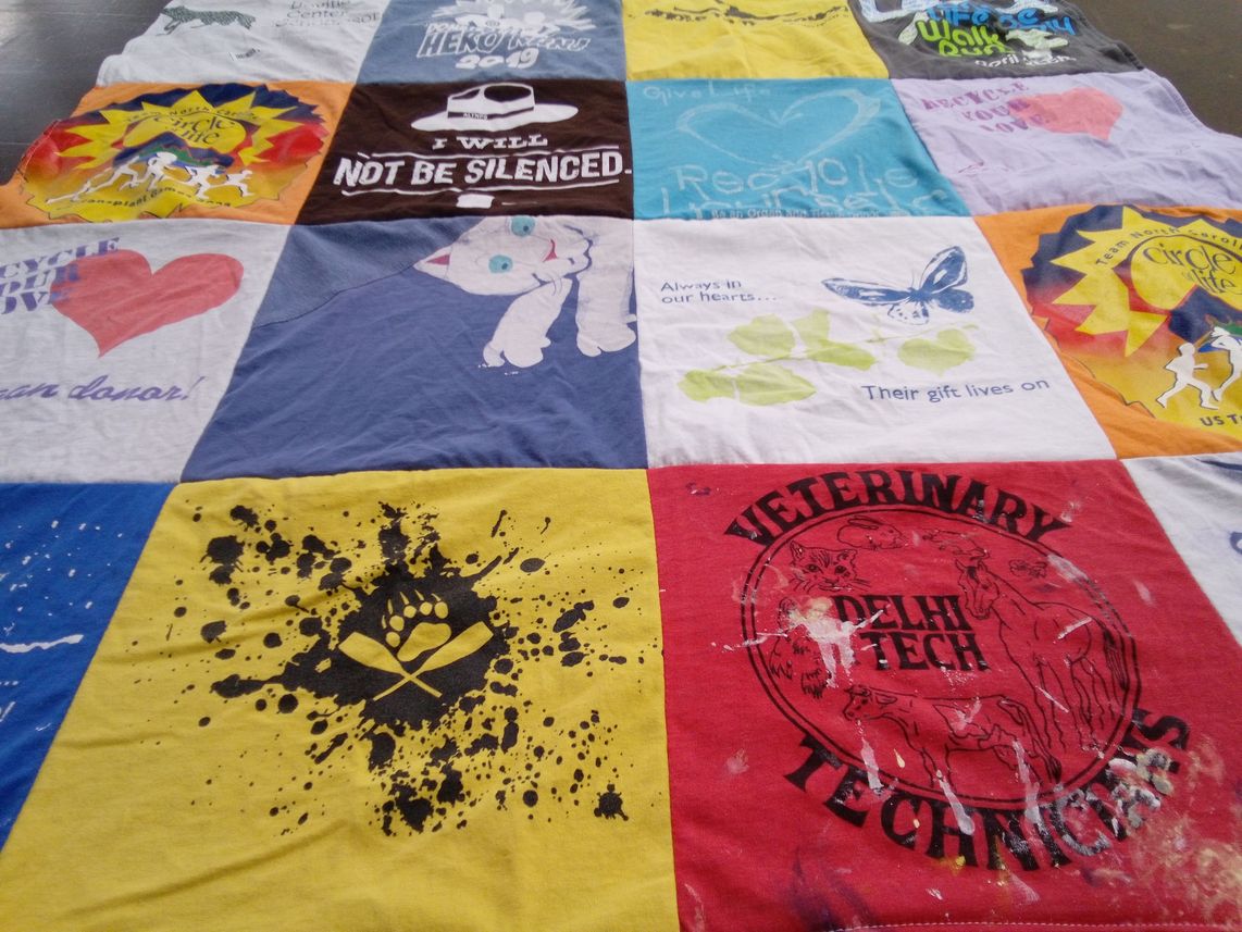 T-shirt quilt from delhi technical university by valerie from NC