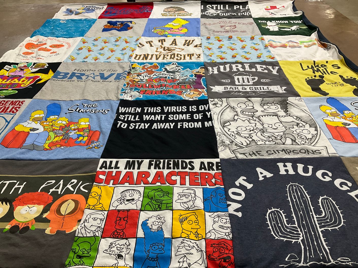 T-shirt quilt from ottawa university by Robin from MO