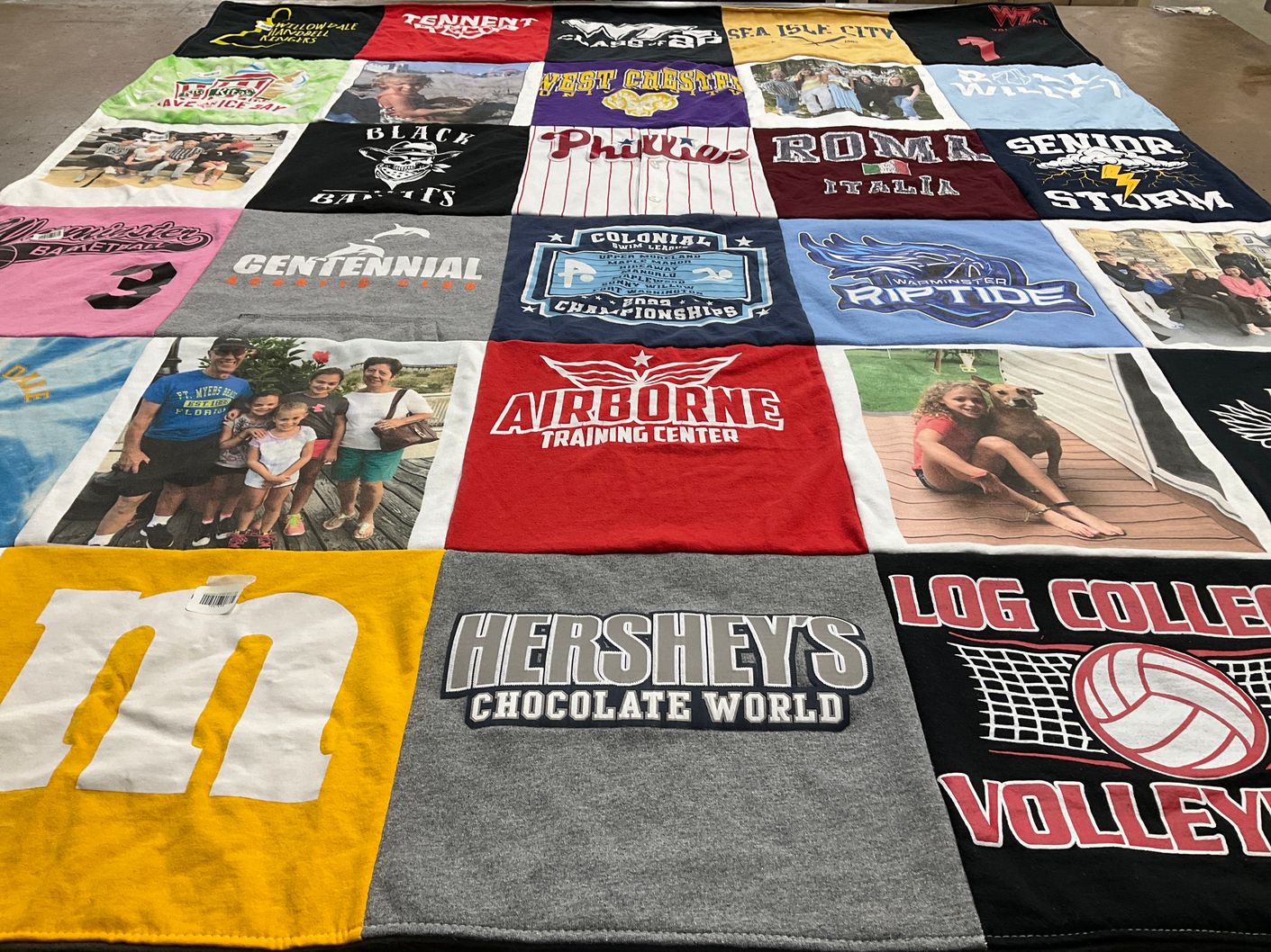 T-shirt quilt featuring centennial basketbal, senior storm by Kristin from PA