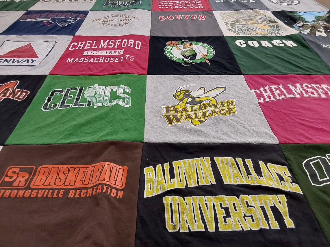 T-shirt quilt featuring boston celtics by JONATHAN from OH