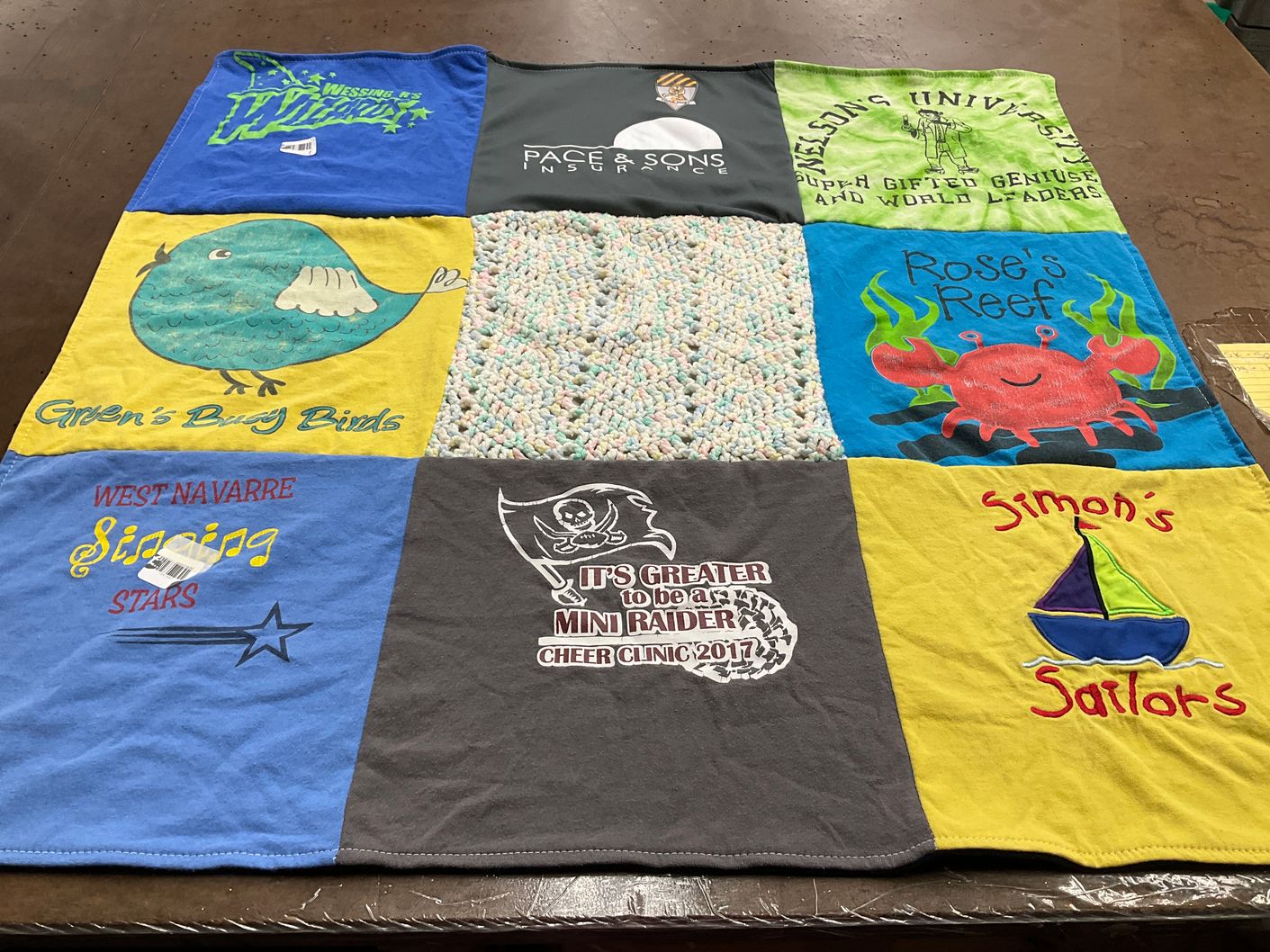 T-shirt quilt from mason's university by Christina from FL