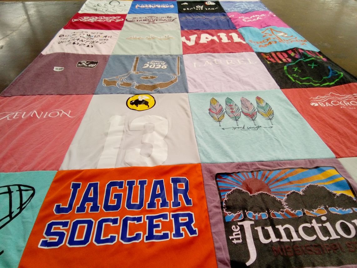 T-shirt quilt from jaguar soccer by Olivia from MS