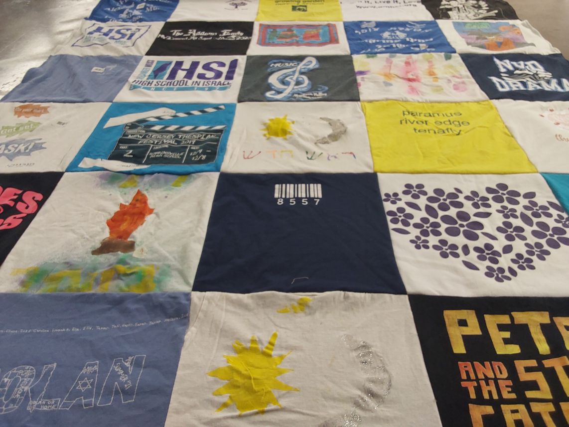 T-shirt quilt from high school in israel by Zehava from NJ