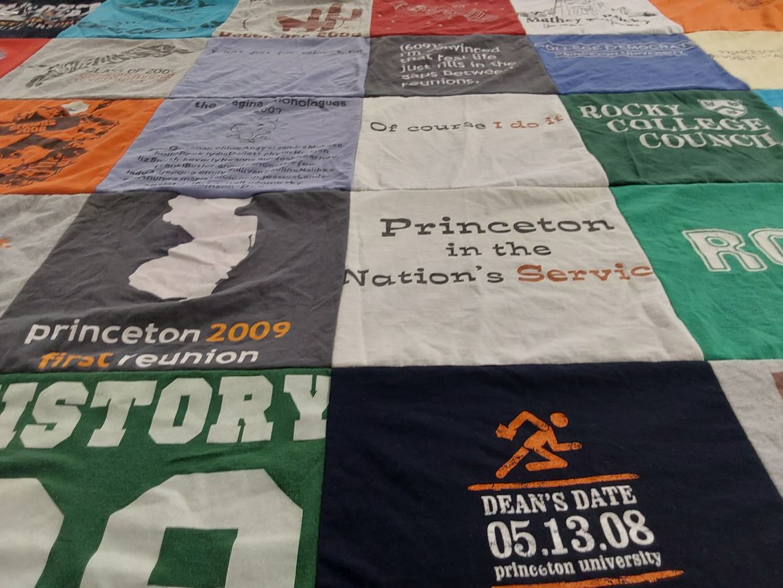 T-shirt quilt from princeton university by MARIA from DC