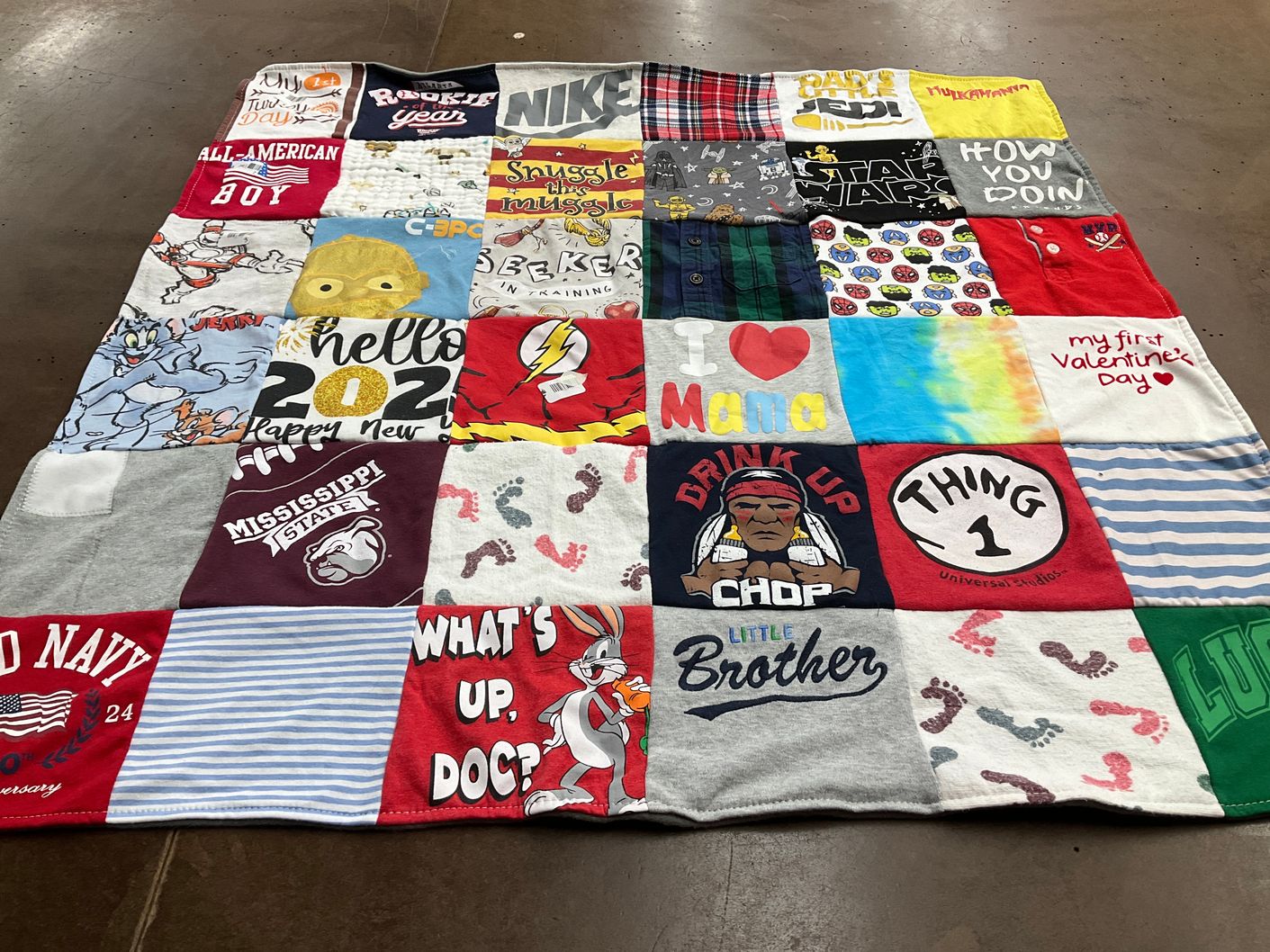 T-shirt quilt from mississippi state university by Pauline from TX